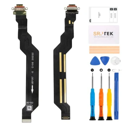 Immagine di SRJTEK per Oneplus Nord 2020 Dock Connector di ricambio porta ricarica AC2001 jack cuffie AC2003 con microfono/presa audio/antenna kit riparazione