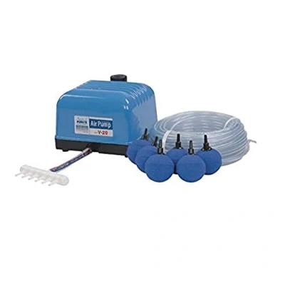 Immagine di AQUAFORTE Pompa Ad Aria Set Originale Hailea V20, 9L/min a 1,2 m, incl. 4 Pietre e Tubo 25 m 4/6