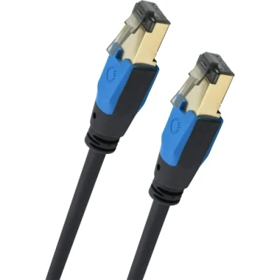 Immagine di Oehlbach D1C19351 RJ45 cavo di rete, patch CAT 8.1 0.50 m Nero 1 pz.