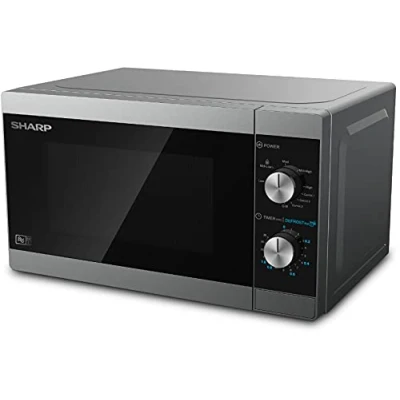 Immagine di Sharp YC MG01ES Forno a microonde Nero, Argento 800 W