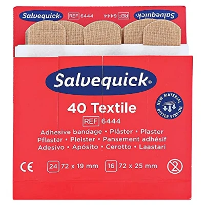 Immagine di Salvequick 42045 Set di 40 ricariche per dispenser elastici 1,9 + 2,5 x 7,2 cm