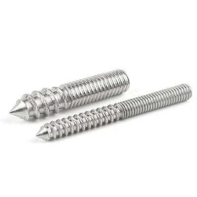 Immagine di Cilky Viti Metalliche 5 pz M4/M5/M6/M8/M10/M12 Bulloni Gancio Filettati a Doppia Testa autofilettanti per Mobili Vite in Acciaio Inossidabile 304(M5*30)