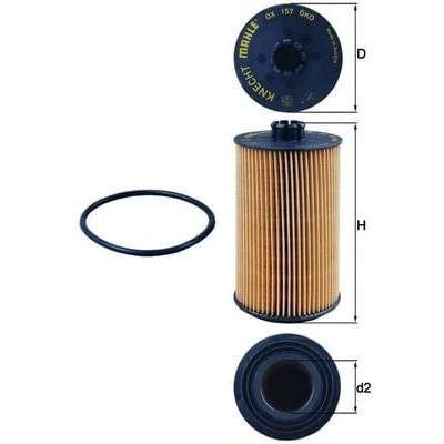 Immagine di MAHLE ORIGINAL OX 157D filtro olio Cartuccia