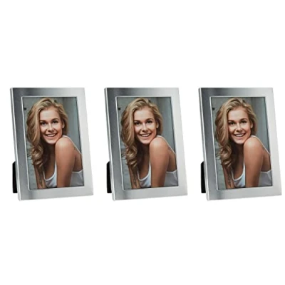Immagine di Hama Davos Cornice portafoto, 3 pezzi, 10 x 15 cm, colore: Argento