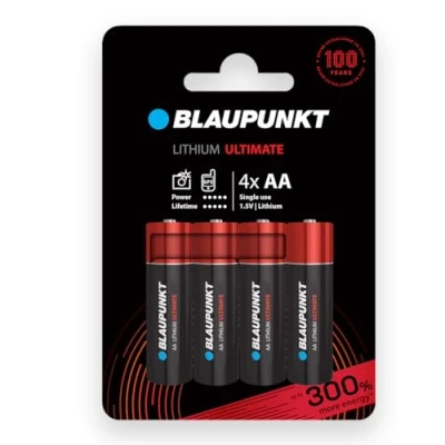 Immagine di BLAUPUNKT AA batterie al litio, confezione da 4, per fotocamere digitali, dispositivi Internet of Things (IoT), FR6BUL/4CP