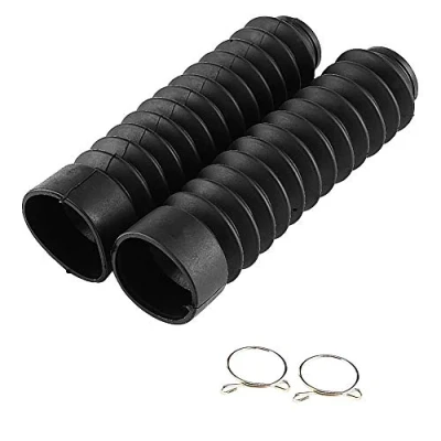 Immagine di Soffietti Forcella Steli Copri Moto Transalp 600 Adatto Per210.5X42Mm Coprigambe Anteriore Ghette Gators Stivali Coperchio Antipolvere Ammortizzante(Black) S