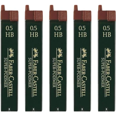 Immagine di Faber Castell Mine sostitutive di superpolimeri (5 unità, 0,5 HB), quantità 5, 60 minuti
