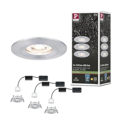 Immagine di Paulmann 94305 EBL Nova mini Coin Lampada LED da incasso Kit 3 (monocolore) 4 W Alluminio