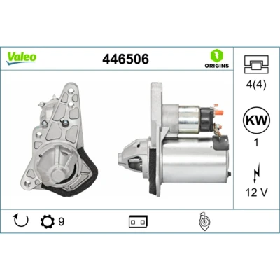 Immagine di VALEO 446506 Motorino di avviamento 12 1 9 R 35 70 NEW ORIGINAL PART