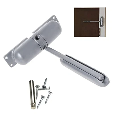 Immagine di Vogueing Tool chiudiporta automatico a molla, regolabile, resistente, idraulico per superficie, porta tagliafuoco, grigio