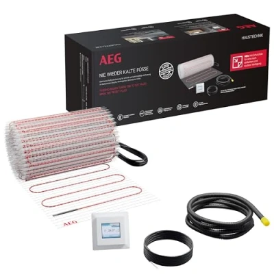 Immagine di AEG Haustechnik 205817 Riscaldamento Elettrico Termico a Pavimento Turbo Set, Bianco, 1,5 m²