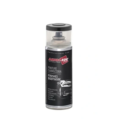 Immagine di Ambro Sol V400FAS1 Smalto / Vernice Finiture Carrozzeria, Indicata per Riverniciare o Rinnovare Paraurti, Fasce Laterali e Spoilers, Bomboletta Spray in Banda Stagnata Riciclabile 400 ml,Nero Goffrato