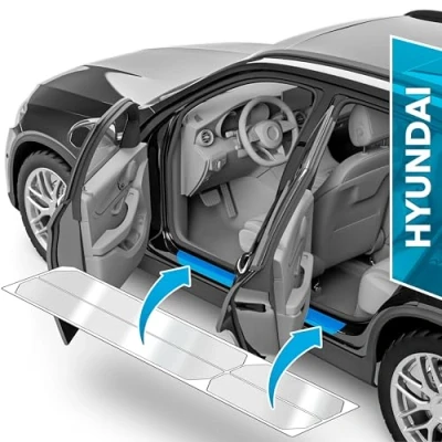Immagine di uProtect Battitacco Auto AntiGraffio Pellicola per Hyundai Tucson 4 (IV) NX4 I 2020 2024 Protezione Accessori Tuning Portiera Trasparente Lucido