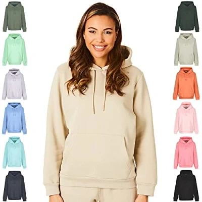 Immagine di Light and Shade LSLSWT005 Top in Felpa con Cappuccio Super Soft Touch Loungewear da Donna, Sabbia, XL