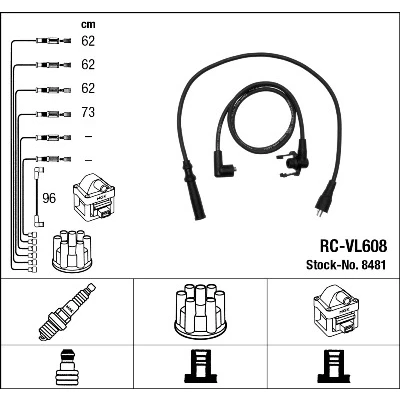 Immagine di NGK 8481 Kit Cavi Accensione 5 VOLVO: 340 360 Hatchback