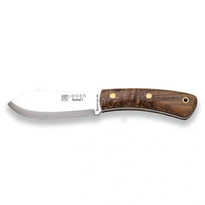 Immagine di joker Coltello da caccia Nessmuk S CN132, mango Noce, lama 11 cm Sandvik 14C28N, con fodero in pelle marrone, per la pesca, caccia, il campeggio e l&#039;escursionismo