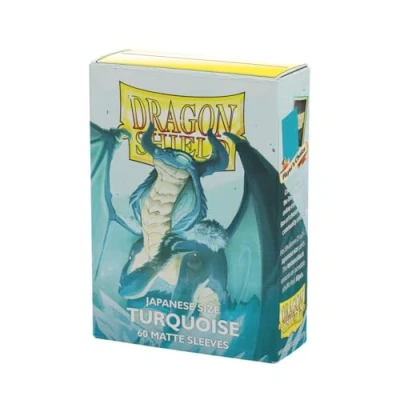 Immagine di Dragon Shield Custodie per carte in turchese giapponese opaco da 60 CT Yu Gi Oh! lisce e resistenti Compatibile con