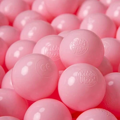 Immagine di KiddyMoon 1200 ∅ 6CM Palline Morbide Colorate per Piscina Bambini Fatto in EU, Rosa Chiaro