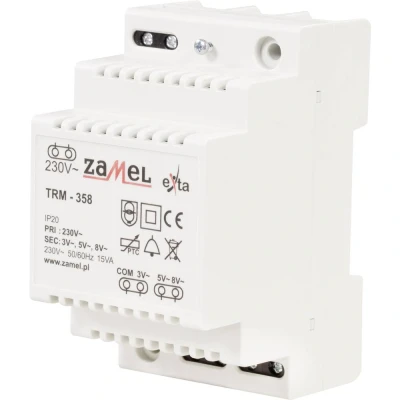 Immagine di Zamel TRM 358 Trasformatore per campanello 3 V/AC, 5 8 V/AC A
