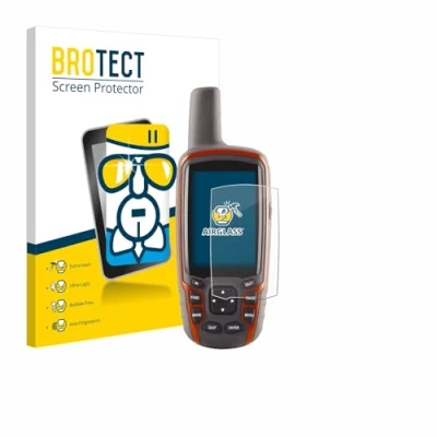 Immagine di brotect Pellicola Protettiva Vetro per Garmin GPSMAP 62s Protezione Schermo [Durezza Estrema 9H, Chiaro]