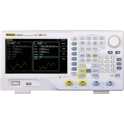 Immagine di Rigol DG4202 Generatore di funzioni 0.000001 Hz 200 MHz 2 canali Sinuosidale, Quadra, Puls, Rumore, Arbitrario, Triangolare