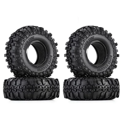 Immagine di INJORA 4PCS 1,9 Pneumatici in Gomma Ruota per 1:10 RC Crawler Axial SCX10 90046 III AXI03007 Tamiya CC01 D90 D110