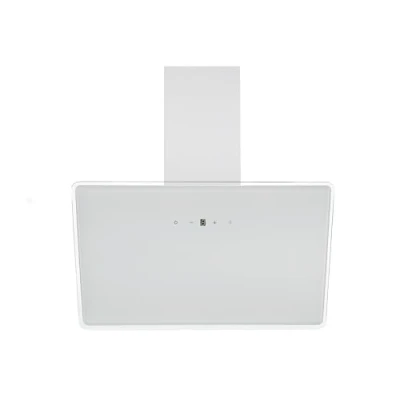 Immagine di Respekta Cappa a testa libera/Cappa inclinata 80 cm/Pannello in vetro con cornice acciaio inox bianco/Funzione di scarico e ricircolo d&#039;aria / CH112080W A++ 39 61 dB