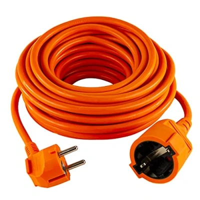 Immagine di REV Ritter 0016101814 Prolunga con contatto di protezione H05VV F in plastica, 10 m, colore: Arancione