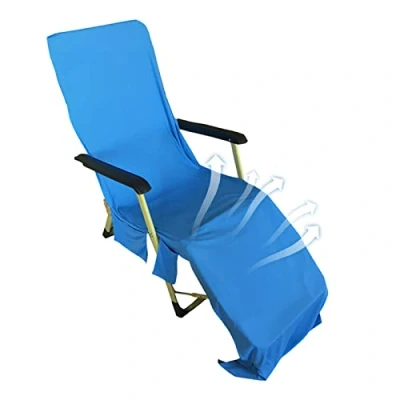 Immagine di Fulenyi Sedia a Sdraio con Tasche Asciugamano per Piscina in Microfibra da Spiaggia Vacanze, bagni Sole, Giardino, Spiaggia, Hotel, Patio,