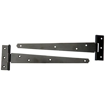 Immagine di Bulk Hardware BH01988 Cerniera a T per Carichi Leggeri, 250 mm, Nero, Set di 2