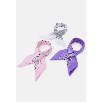 Immagine di Urban Classics Bandana 3 PACK Unisex Foulard, Uomo, Taglia: One Size, Violet/white/rose