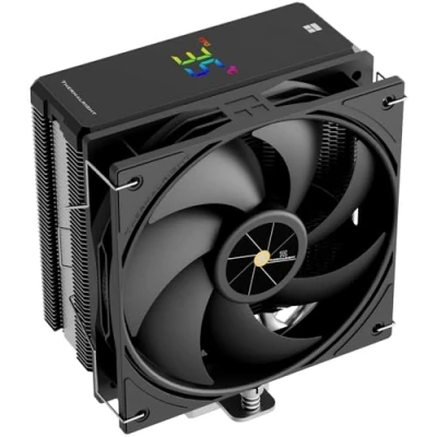 Immagine di Thermalright Assassin X 120R Digital Black CPU, 2000 giri/min velocità, 12 cm, silenziosa ventola PWM, copertura dello schermo digitale, per AM4/AM5, Intel LGA1700/1851/115X/1200, raffreddamento