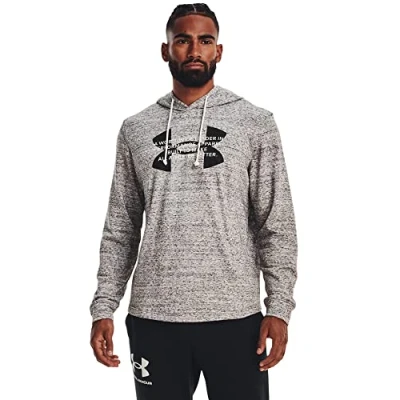 Immagine di Under Armour UA Rival LOGO Felpa con cappuccio, Uomo, Taglia: Small, Onyx white