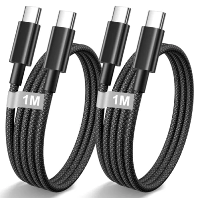 Immagine di 2Pezzi 1M Cavo USB Type C Ricarica Rapida per iPhone 15 16 Pro Max/15 Plus/16/15,iPad Pro/Air,MacBook, to 60W Nylon Apple Cavetto