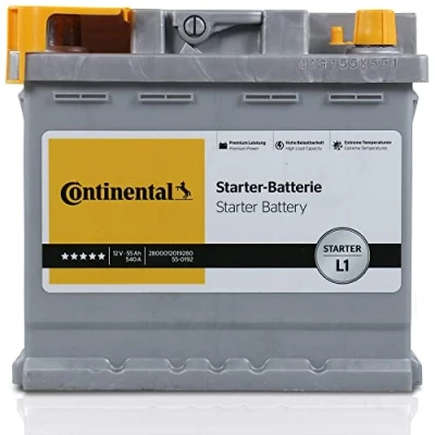 Immagine di Continental Starter 2800012019280 Batteria avviamento 12V 55Ah 540A B13 FIAT: Panda III Hatchback, 500 II Hatchback
