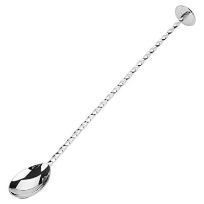 Immagine di Fdit Cucchiaino da Cocktail miscelazione caffè Bevanda Utensile stratificazione Acciaio Inossidabile con Manico Lungo per Bar Coffee Cucchiaio Twisted(#7)