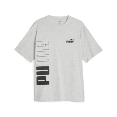 Immagine di PUMA Power Colorblock Tee, Maglietta Uomo, Grigio Chiaro, XL