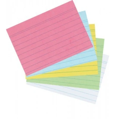 Immagine di Herlitz Set di 1.000 fogli a righe A8 per schedario, colori assortiti