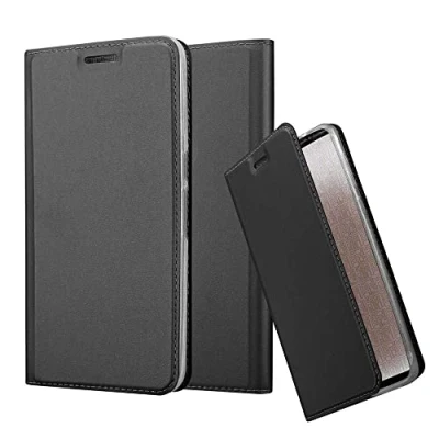 Immagine di Cadorabo Custodia Libro per Huawei NEXUS 6P in CLASSY NERO con Vani di Carte, Funzione Stand e Chiusura Magnetica Portafoglio Cover Case Wallet Book Etui Protezione