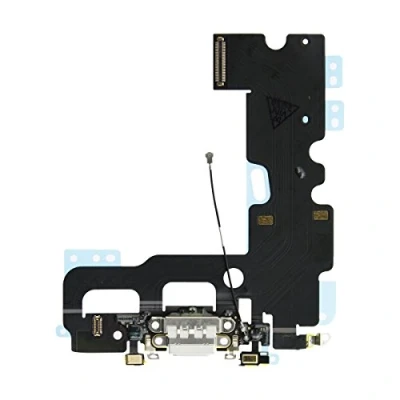 Immagine di OnlyTech Presa di Ricarica Dock connettore con Antenna Flex, Microfono e Compatible iPhone 7 Bianco