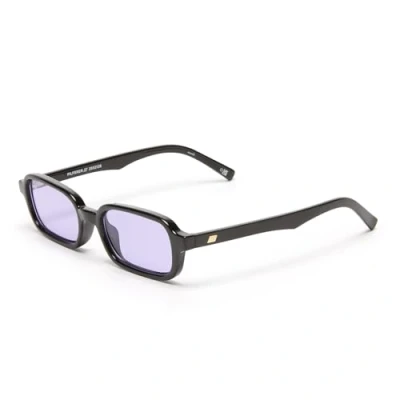 Immagine di Le Specs PILFERER TOFFEE TORT Occhiali da sole donna a forma rettangolare con alta protezione UV LSP2352103, Lilac Tint/Black