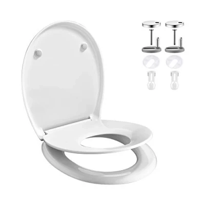 Immagine di GRIFEMA G953, Sedile WC, Copriwater Universali O Forma,Copriwater 2 in 1 per adulti e bambini, Tavoletta WC Chiusura Ammortizzata, Rapido Montaggio, O, Bianco, [Exclusiva Amazon]