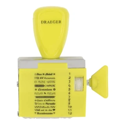 Immagine di Toga tpm107 Timbro a messaggi con 12 espressioni Vacanze plastica Verde Anice 9,5 x 14,5 3 cm