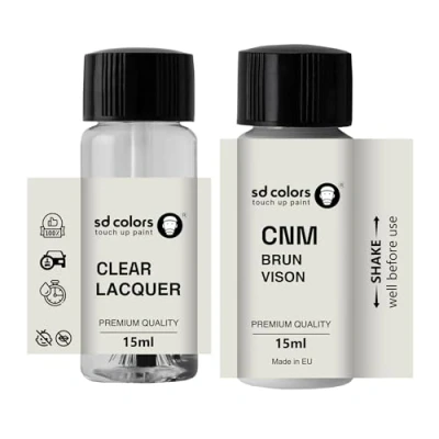 Immagine di SD COLORS BRUN VISON CNM, vernice per ritocchi, 15 ML, riparazione graffi e scheggiature, codice colore CNM (vernice + laccetto)