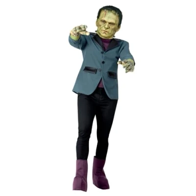Immagine di SMIFFYS Costume Frankenstein Universal Monsters, Giacca, copriscarpe, maschera in lattice e guanti