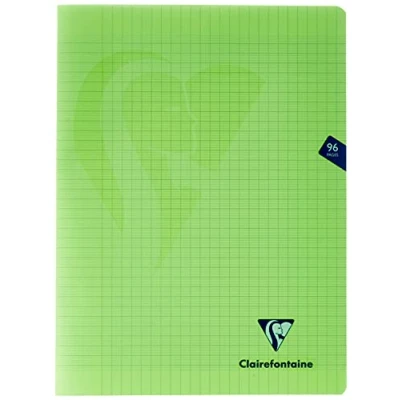 Immagine di Clairefontaine 353361C Un Quaderno Agrafé Mimesys verde 24x32 cm 96 pagine quadretti grandi Carta bianca 90 g copertina in polipropilene