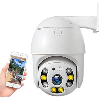 Immagine di puntoluceled Telecamera Wireless A Motore IP Per Ios E Android Videosorveglianza wifi Camera 1080P, Sensore Movimento Interfono Vocale Bidirezionale Visione Notturna IP66