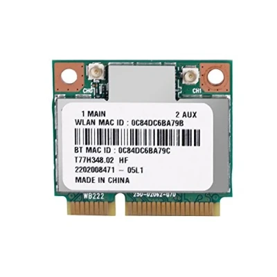 Immagine di ASHATA Scheda WiFi, 2,4 GHz + 5 Dual Band PCI E Bluetooth Wireless 300 Mbps, Mini Portatile per PC Notebook Desktop ECC
