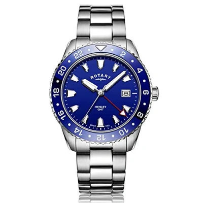Immagine di Rotary bracciale in acciaio inossidabile da uomo quadrante blu GB05108/05