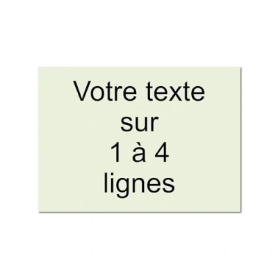 Immagine di Targhetta incisa personalizzata 1 a 4 righe, 19,5 x 14 cm, autoadesiva, colore: Beige